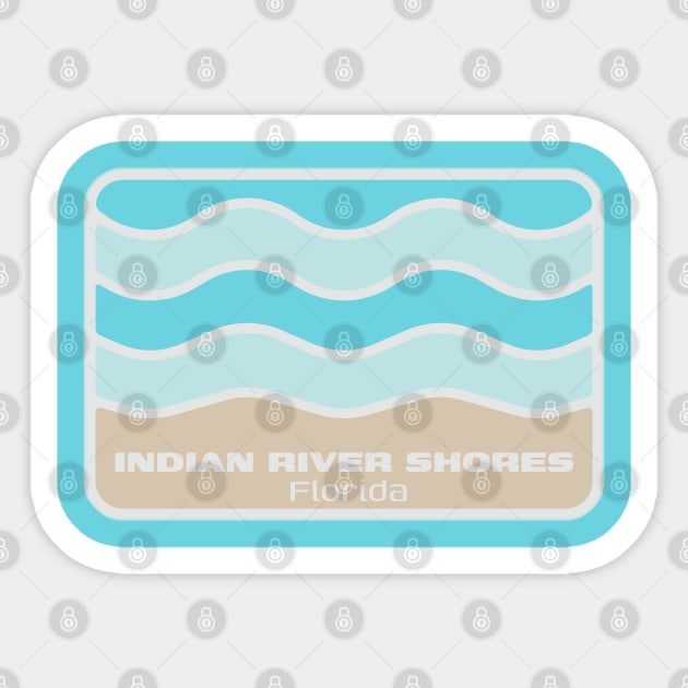 Indian River Shores Florida - Crashing Wave on an FL Sandy Beach Sticker by Go With Tammy